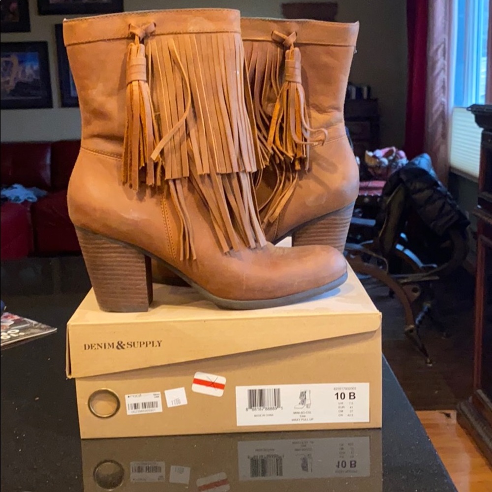 10 EUC Ralph Lauren Denim Supply Boots